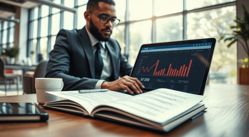 A dynamic workspace scene focused on implementing SEO best practices for a WooCommerce store. In the foreground, a professional individual of diverse ethnicity, wearing business attire, is engaged in using a laptop with SEO analytics displayed on the screen. The middle layer includes an open notebook filled with notes, a coffee cup, and SEO-related visuals like graphs and keywords. The background features a modern office environment with large windows allowing natural lighting to flood in, giving a bright, uplifting atmosphere. The angle is slightly tilted to create depth, emphasizing the active engagement in digital marketing strategies. The mood is focused and industrious, showcasing the importance of SEO in e-commerce success. A dynamic workspace scene focused on implementing SEO best practices for a WooCommerce store. In the foreground, a professional individual of diverse ethnicity, wearing business attire, is engaged in using a laptop with SEO analytics displayed on the screen. The middle layer includes an open notebook filled with notes, a coffee cup, and SEO-related visuals like graphs and keywords. The background features a modern office environment with large windows allowing natural lighting to flood in, giving a bright, uplifting atmosphere. The angle is slightly tilted to create depth, emphasizing the active engagement in digital marketing strategies. The mood is focused and industrious, showcasing the importance of SEO in e-commerce success.