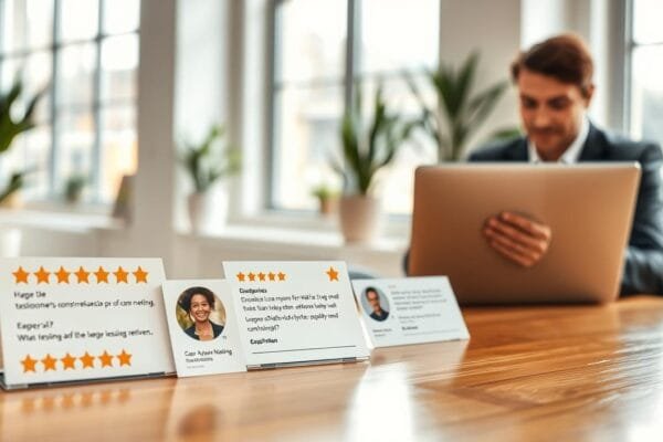 customer reviews and testimonials